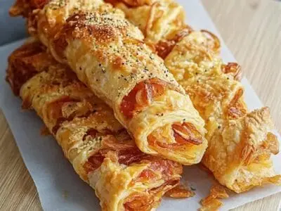 Dafür machen wir gern den Ofen an: Käse-Knusperstangen mit Röstzwiebeln