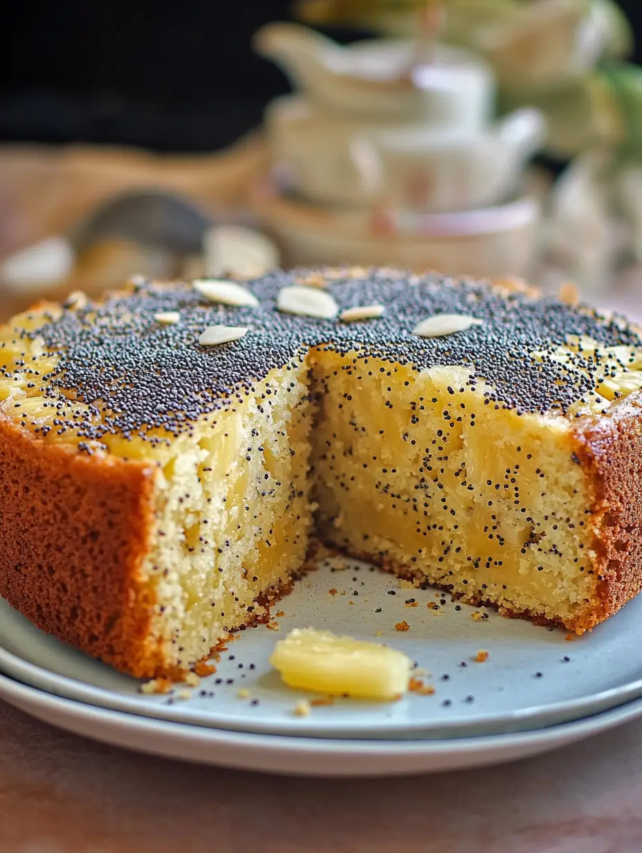 Ananas-Marzipan-Kuchen mit Mohn