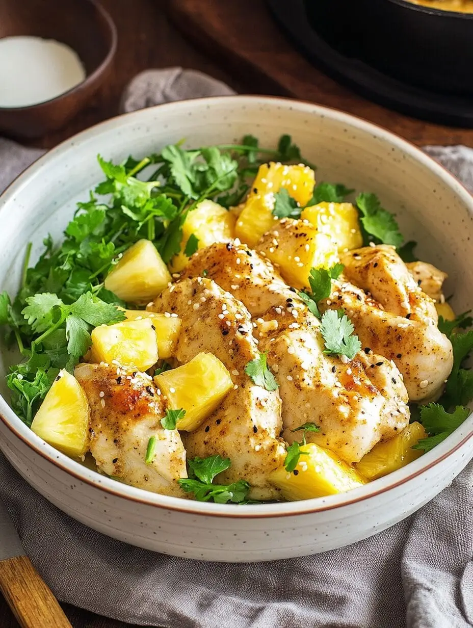 Geflügelsalat mit Ananas und Curry