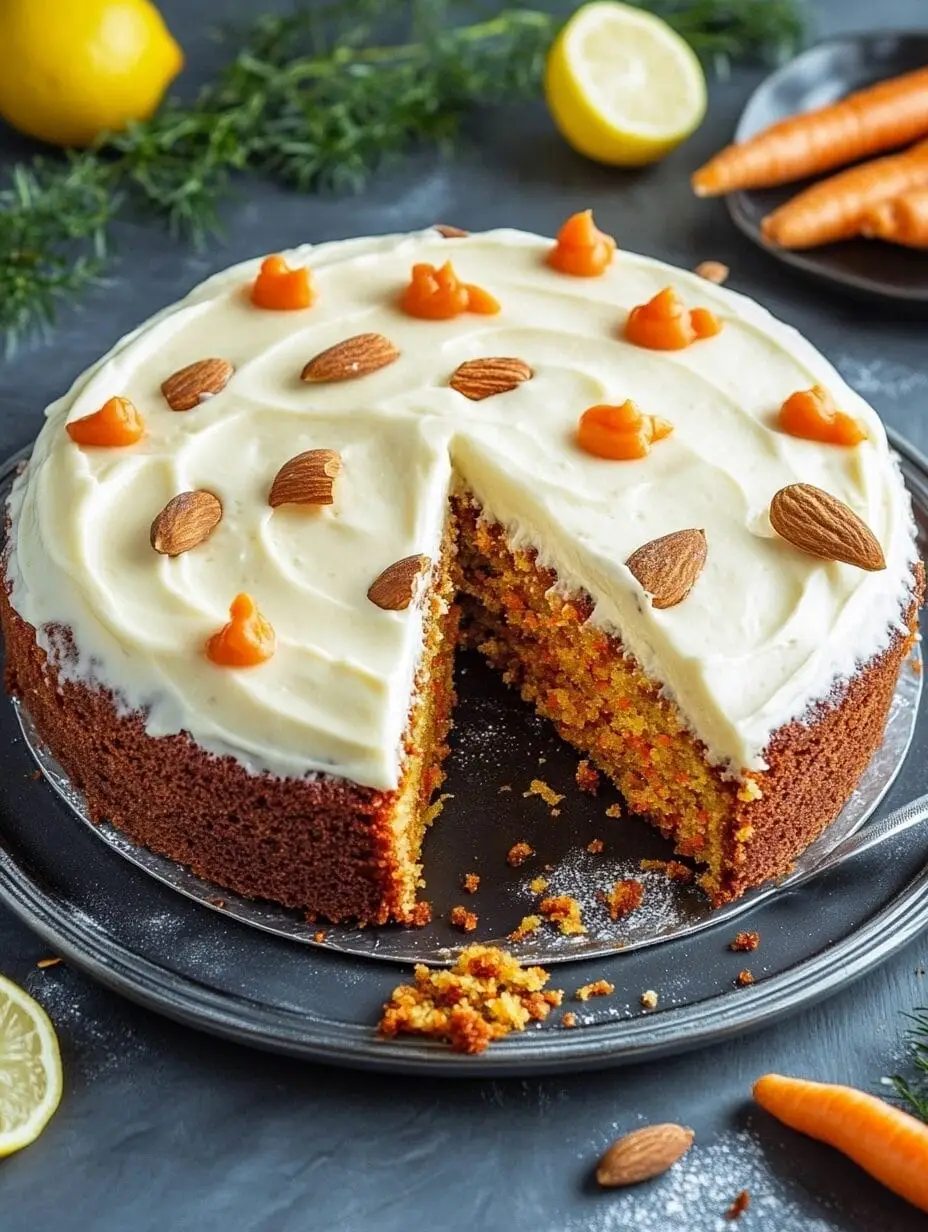 Karottenkuchen mit cremigem Frischkäse-Frosting