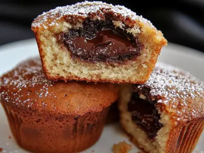 Low Fat Bananenmuffins mit Nutellakern