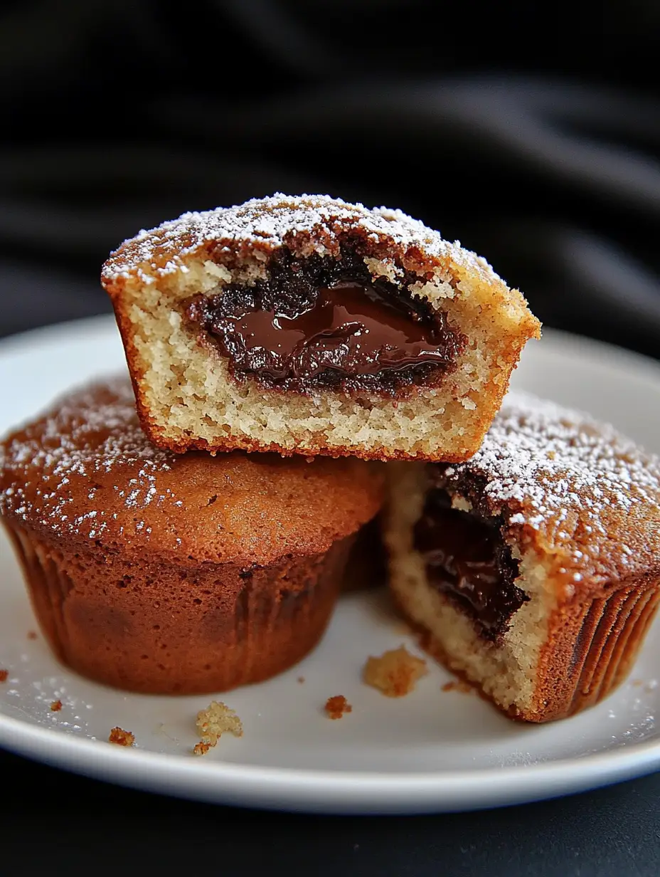 Low Fat Bananenmuffins mit Nutellakern