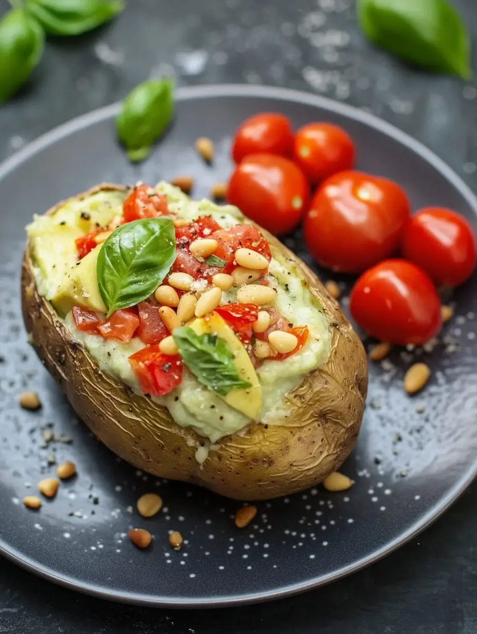 Ofenkartoffeln mit Avocado-Tomaten-Paprikacreme
