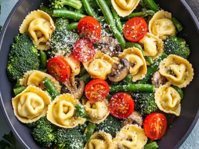 Vegetarische Tortellini-Pfanne
